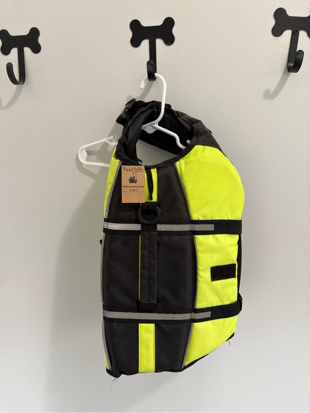 High-Visibility Yellow & Black Dog Life Jacket by Ruff & Tuff